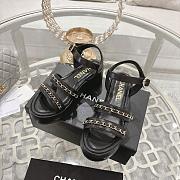 Chanel Sandals Calfskin Black 60mm - 4