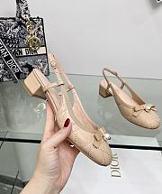 Dior Ballet Slingback Pump Beige Quilted Cannage Calfskin 30mm - 5