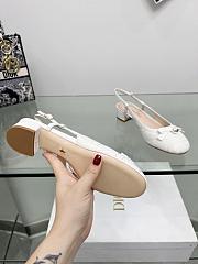 Dior Ballet Slingback Pump White Quilted Cannage Calfskin 30mm - 4