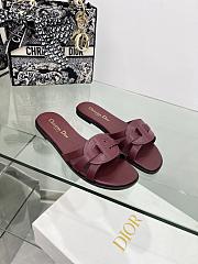Dior D-Club Slide Burgundy Calfskin - 5