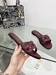 Dior D-Club Slide Burgundy Calfskin - 4