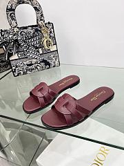 Dior D-Club Slide Burgundy Calfskin - 3