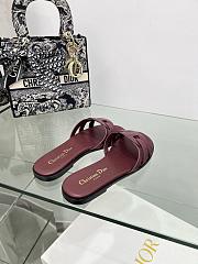 Dior D-Club Slide Burgundy Calfskin - 2