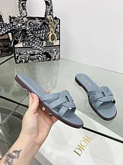 Dior D-Club Slide Blue Calfskin - 5