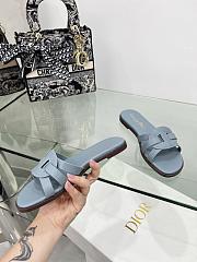 Dior D-Club Slide Blue Calfskin - 4