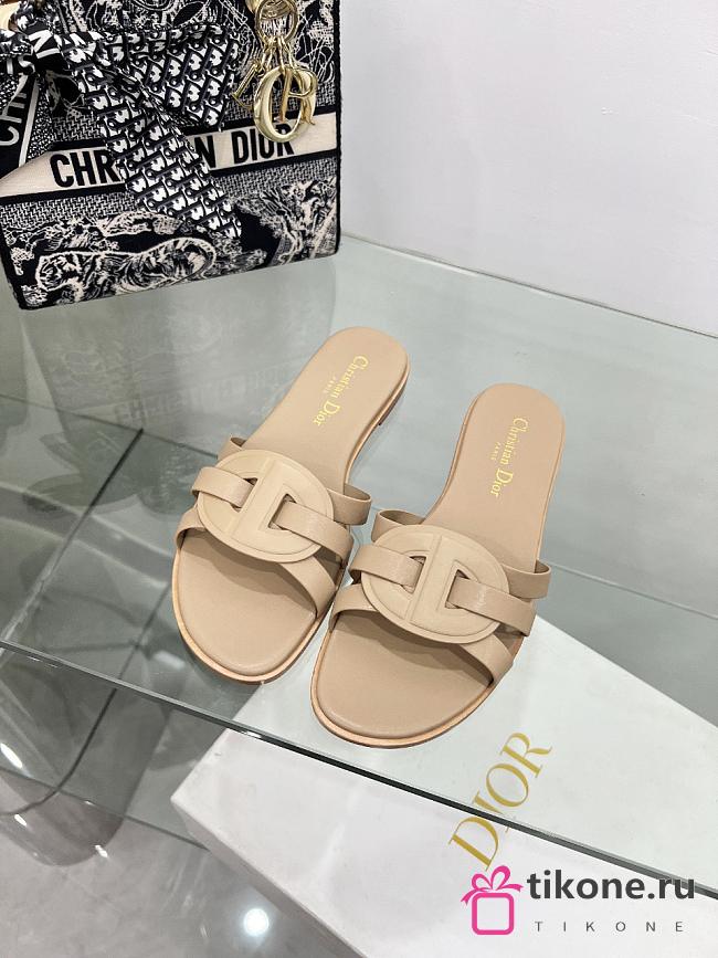 Dior D-Club Slide Beige Calfskin - 1