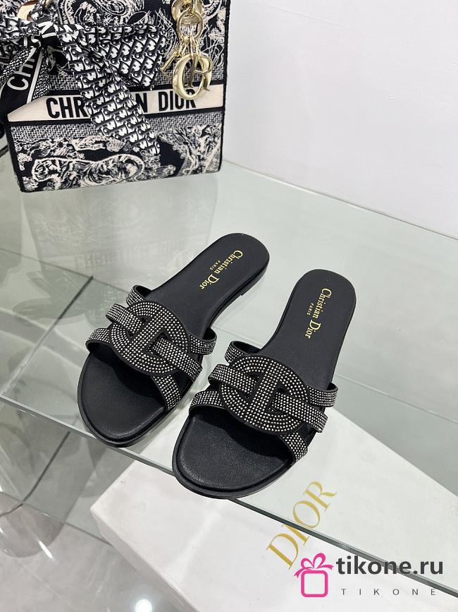 Dior D-Club Slide Black Crystal - 1