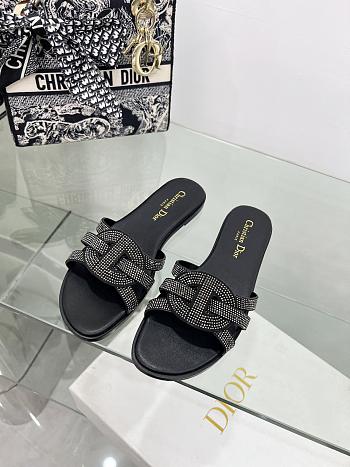 Dior D-Club Slide Black Crystal