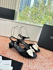 Chanel Sandals Grosgrain Black & Ivory - 4