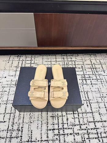 Chanel Mules Suede Kidskin Beige G47043