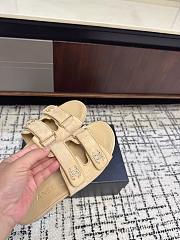 Chanel Mules Suede Kidskin Beige G47043 - 5