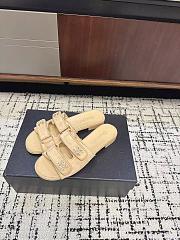 Chanel Mules Suede Kidskin Beige G47043 - 4