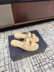 Chanel Mules Suede Kidskin Beige G47043 - 3