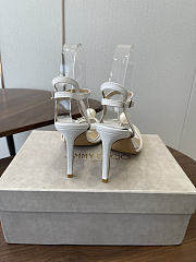 Jimmy Choo Sacaria 85 Ivory Tulle Sandals with Pearl Detail - 2