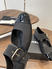 Chanel Mary Janes Grosgrain & Patent Calfskin Black G47028 - 6