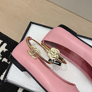 Chanel Ballet Flats Lambskin Light Pink & Black G46932 - 3