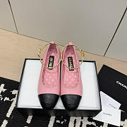 Chanel Ballet Flats Lambskin Light Pink & Black G46932 - 4