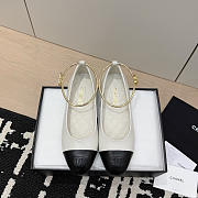 Chanel Ballet Flats Lambskin White & Black G46932 - 1