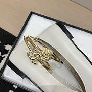 Chanel Ballet Flats Lambskin White & Black G46932 - 6