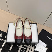 Chanel Ballet Flats Lambskin Burgundy & Black G46932 - 2