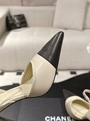 Chanel Slingbacks Iridescent Lambskin & Lambskin Beige & Black 90mm G47082 - 6