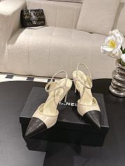 Chanel Slingbacks Iridescent Lambskin & Lambskin Beige & Black 90mm G47082 - 5