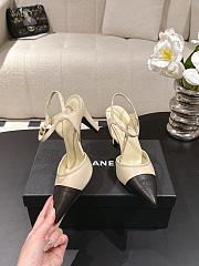 Chanel Slingbacks Iridescent Lambskin & Lambskin Beige & Black 90mm G47082 - 2