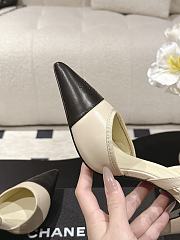 Chanel Slingbacks Iridescent Lambskin & Lambskin Beige & Black 90mm G47082 - 3