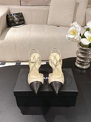 Chanel Slingbacks Iridescent Lambskin & Lambskin Beige & Black 90mm G47082 - 1