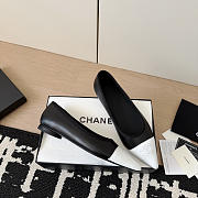 Chanel Ballet Flats Iridescent Lambskin & Lambskin Black & White - 5
