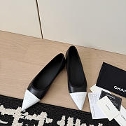 Chanel Ballet Flats Iridescent Lambskin & Lambskin Black & White - 4