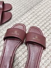 Celine Coast Mule In Lambskin Burgundy - 6