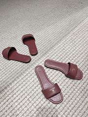 Celine Coast Mule In Lambskin Burgundy - 4