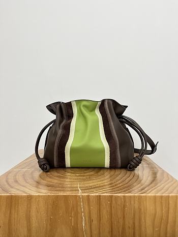 Loewe Medium Flamenco Clutch Landscape in Nappa Calfskin Dark Brown - 30x24.5x10.5cm