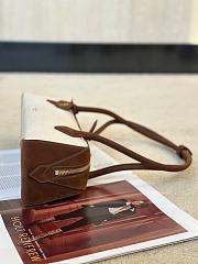Alaia Le Teckel Medium Bag In Canvas Brown - 33x11x10cm - 6