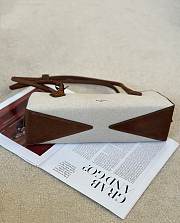 Alaia Le Teckel Medium Bag In Canvas Brown - 33x11x10cm - 3
