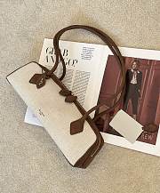 Alaia Le Teckel Medium Bag In Canvas Brown - 33x11x10cm - 4