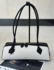 Alaia Le Teckel Medium Bag In Canvas Black - 33x11x10cm - 5
