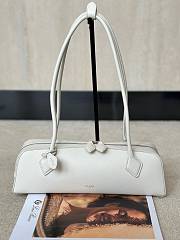 Alaia Le Teckel Medium Bag In Goatskin White - 33x11x10cm - 1