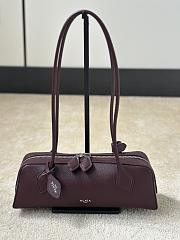 Alaia Le Teckel Medium Bag In Goatskin Burgundy - 33x11x10cm - 6