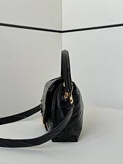 Fendi Mamma Baguette Medium Black Inlaid Hagfish Leather - 26.5x18x8.5cm - 4