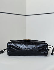Fendi Mamma Baguette Large Black Inlaid Hagfish Leather - 32x11x21cm - 6