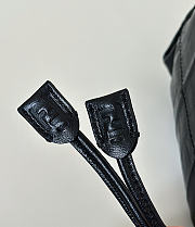 Fendi Mamma Baguette Large Black Inlaid Hagfish Leather - 32x11x21cm - 3