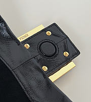 Fendi Mamma Baguette Large Black Inlaid Hagfish Leather - 32x11x21cm - 2