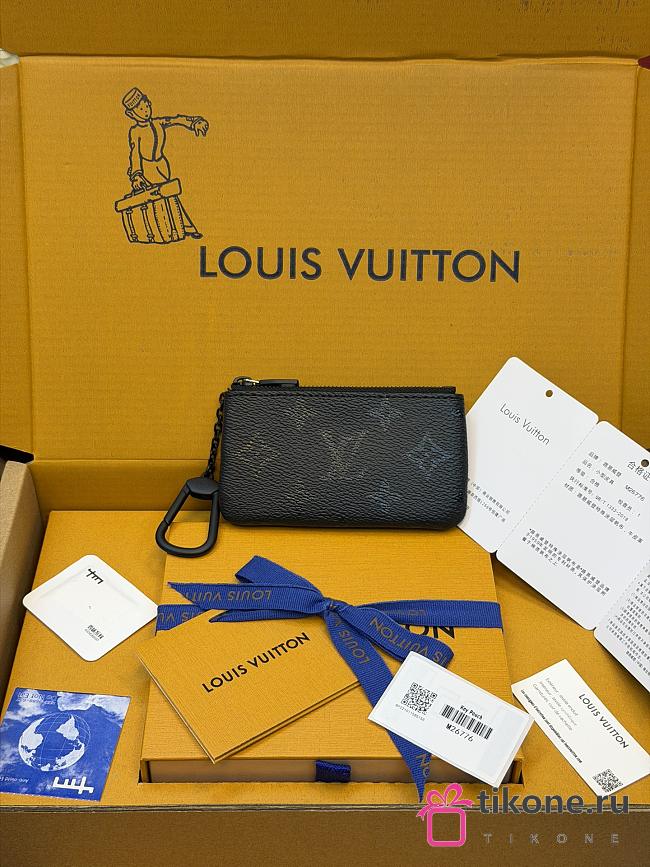 LV Key Pouch Monogram Midnight Black M26776 - 12x7x1.5cm - 1