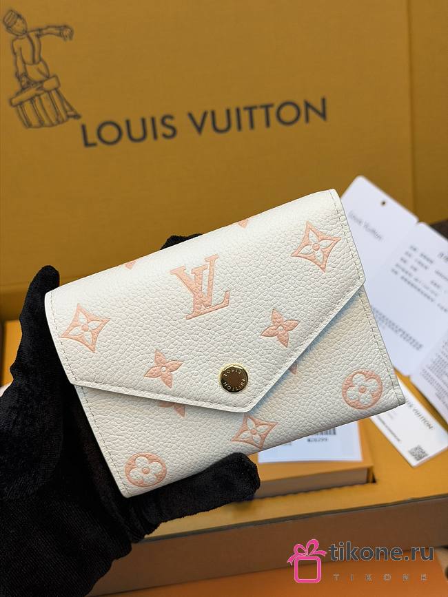LV Victorine Wallet Monogram Empreinte Milky White/ Peach M28299 - 12x9.5x2.5cm - 1