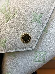 LV Victorine Wallet Monogram Empreinte Milky White/ Jade Green M28249 - 12x9.5x2.5cm - 6