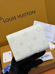 LV Victorine Wallet Monogram Empreinte Milky White/ Jade Green M28249 - 12x9.5x2.5cm - 3
