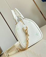 LV Speedy Bandouliere 20 Monogram Empreinte Milky White/ Jade Green M27572 - 20.5x13.5x12cm - 6
