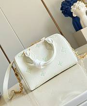 LV Speedy Bandouliere 20 Monogram Empreinte Milky White/ Jade Green M27572 - 20.5x13.5x12cm - 4